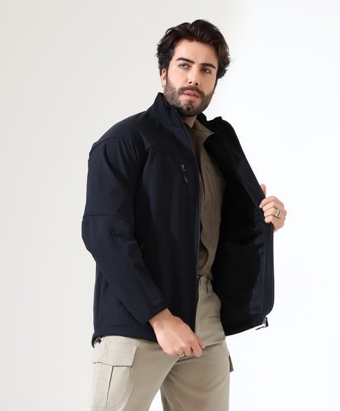 Erkek Outdoor Softshell Mont Ceket Siyah
