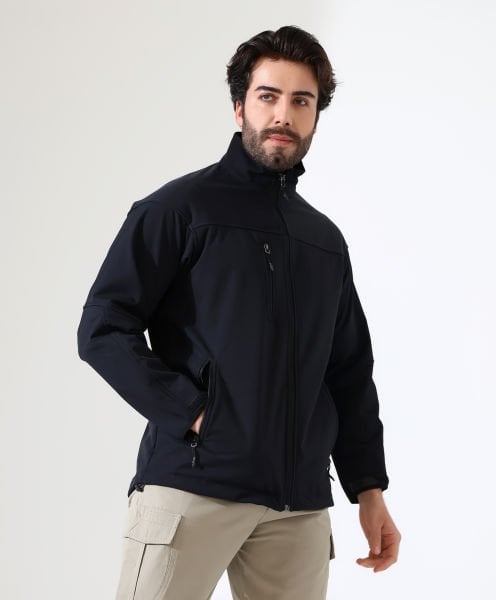 Erkek Outdoor Softshell Mont Ceket Siyah