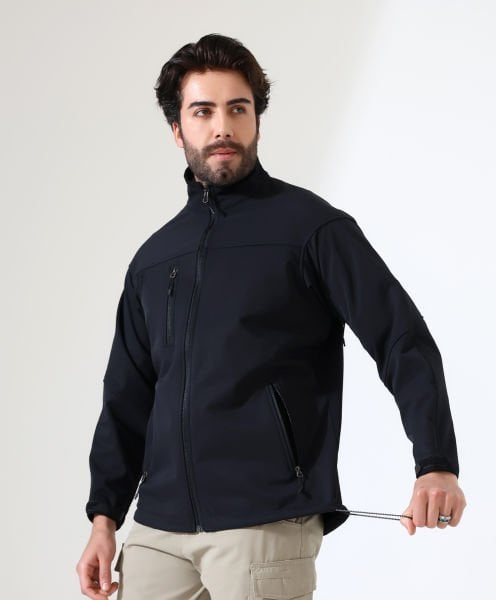 Erkek Outdoor Softshell Mont Ceket Siyah
