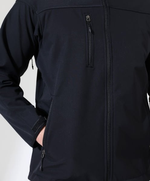 Erkek Outdoor Softshell Mont Ceket Siyah - Su İtici Rüzgar Geçirmez Hibrit Model