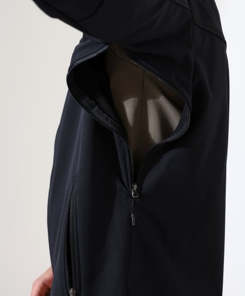 Erkek Outdoor Softshell Mont Ceket Siyah - Su İtici Rüzgar Geçirmez Hibrit Model