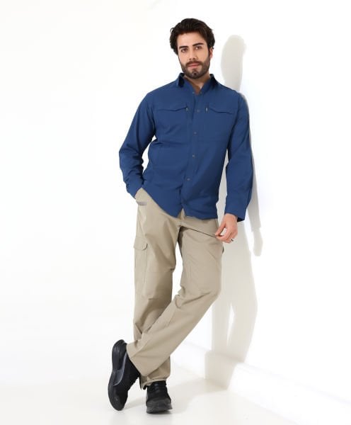 Erkek Outdoor Taktik Gömlek Delta İndigo