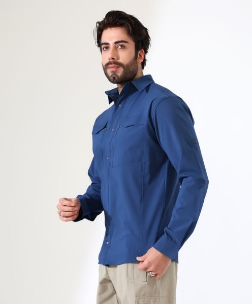 Erkek Outdoor Taktik Gömlek Delta İndigo