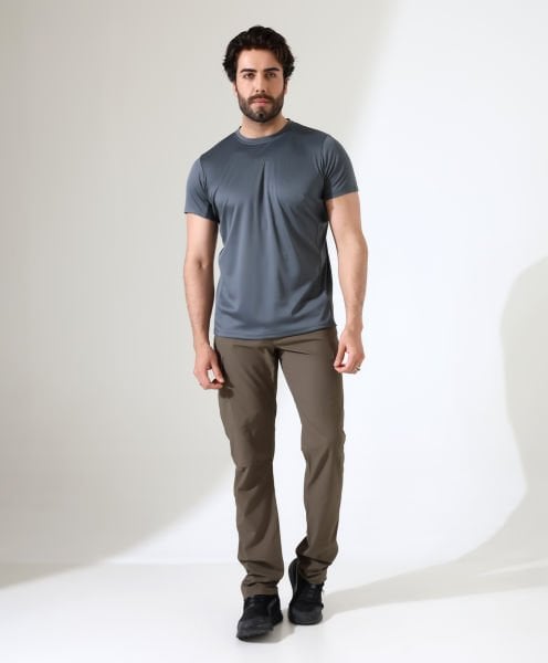Erkek Outdoor T-shirt Antrasit