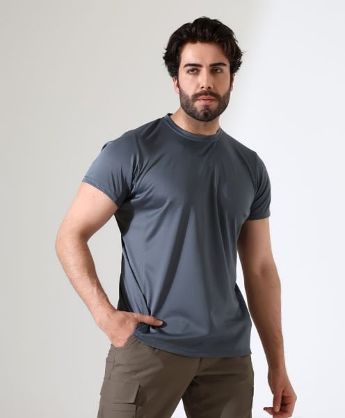 Erkek Outdoor T-shirt Antrasit