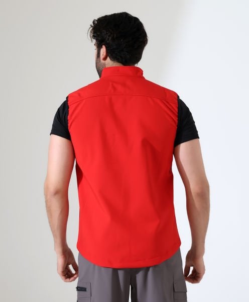 Erkek Outdoor Taktik Shoftshell Yelek Kırmızı