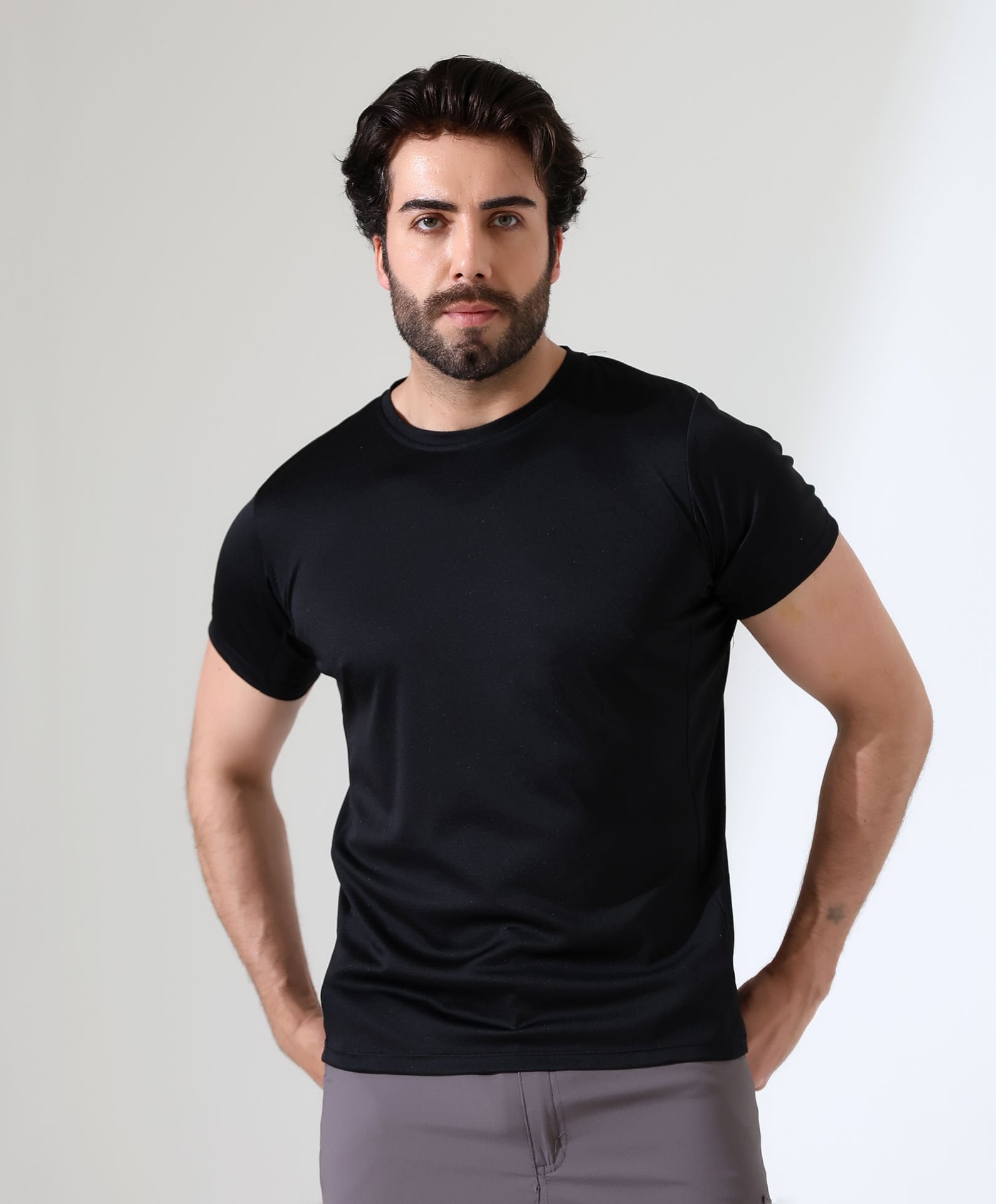 Erkek Outdoor T-shirt Siyah