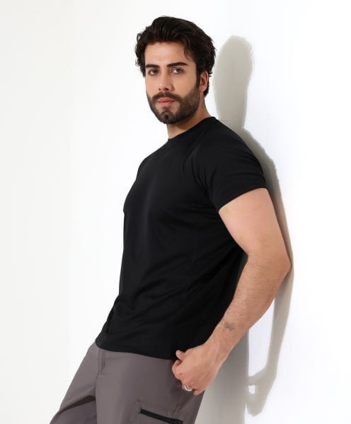 Erkek Outdoor T-shirt Siyah