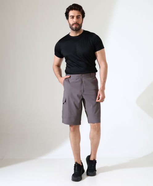 Erkek Outdoor Flex Kargo Şort Vizon
