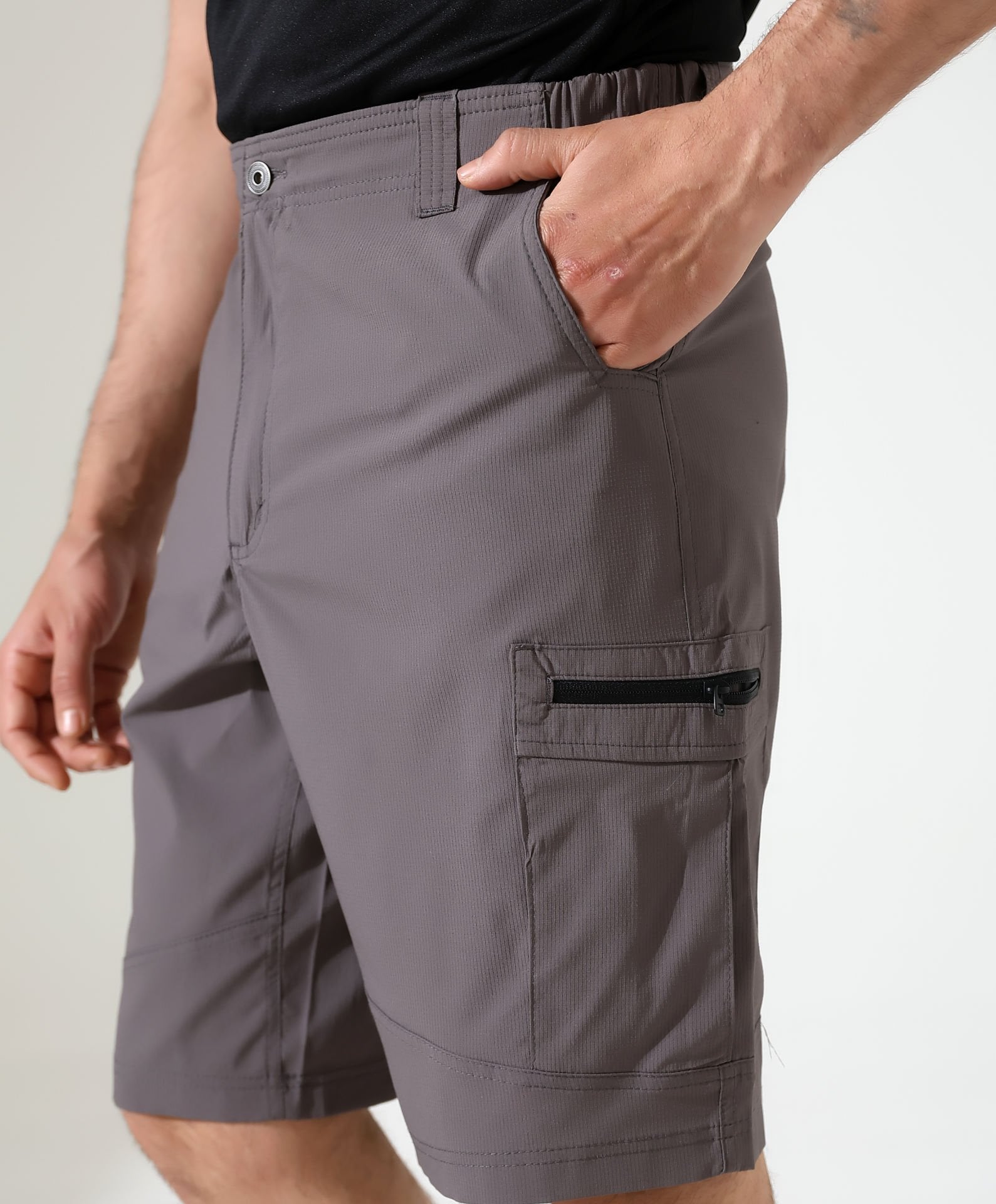 Erkek Outdoor Flex Kargo Şort Vizon