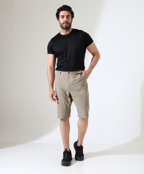 Erkek Outdoor Flex Kargo Şort Bej