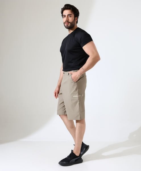 Erkek Outdoor Flex Kargo Şort Bej
