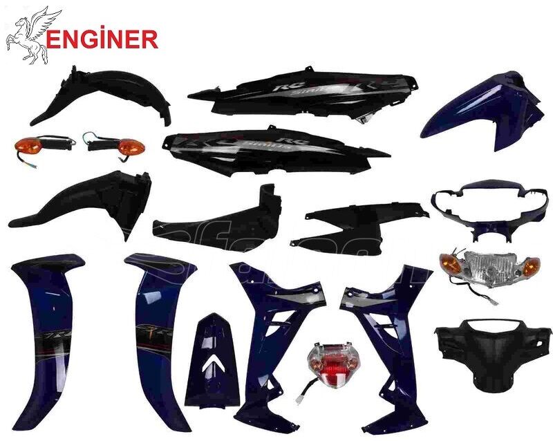 YAMAHA CRYPTON C8 MAVİ/SİYAH (FAR STOP DAHİL) KAPORTA SETİ