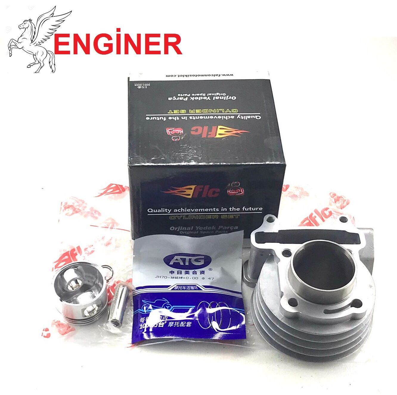 SİLİNDİR SET SCOOTER50cc UYUMLU (80CC)