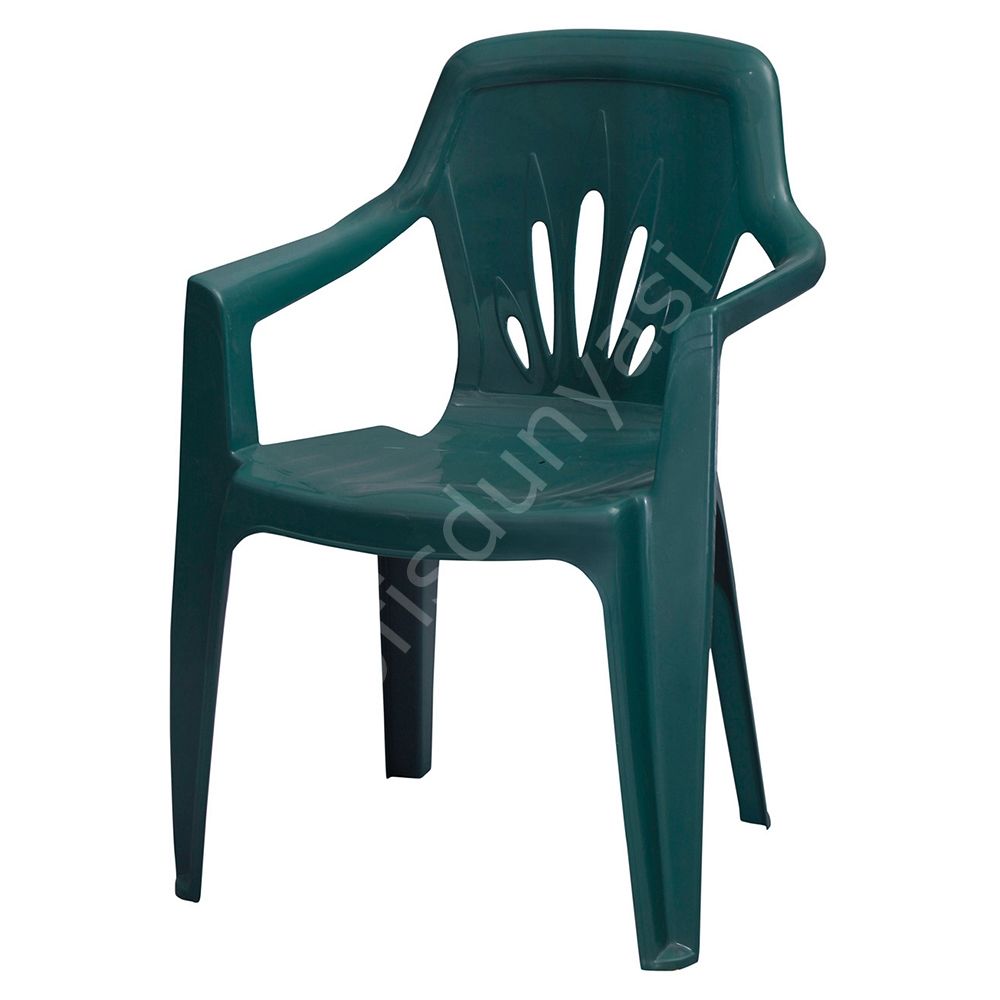 Mostar Kollu Plastik Sandalye Yeşil