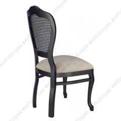 Klasik Oymalı Ahşap Sandalye Siyah