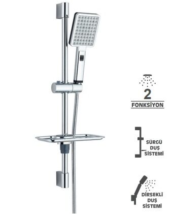 Sürgülü Londra Duş Sistemi Paslanmaz 2 Fonksiyon Ayarı