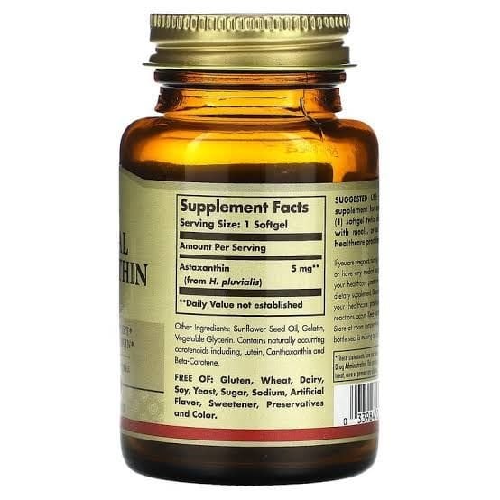 Solgar Doğal Astaksantin, 5 mg, 60 Yumuşak Jel