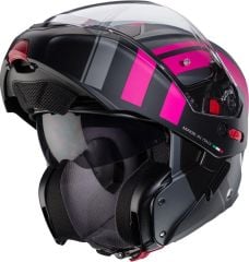 Caberg Horus X Road Mat Siyah Metalik Gri Fuşya