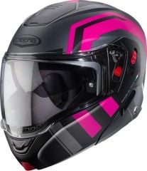Caberg Horus X Road Mat Siyah Metalik Gri Fuşya