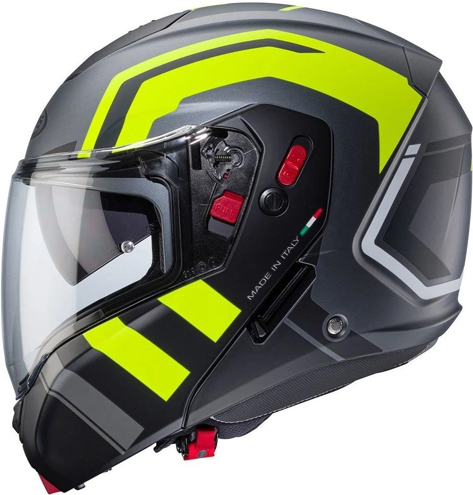 Caberg Horus X Road Mat Siyah Metalik Gri Fosfor Sarı