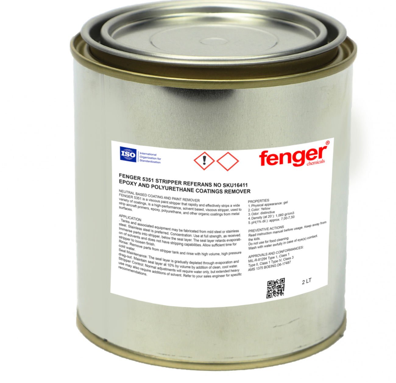 Fenger 5351 Aircraft Paint Remover  Gel- Uçak Boya Çözücü Jel COC Belgeli