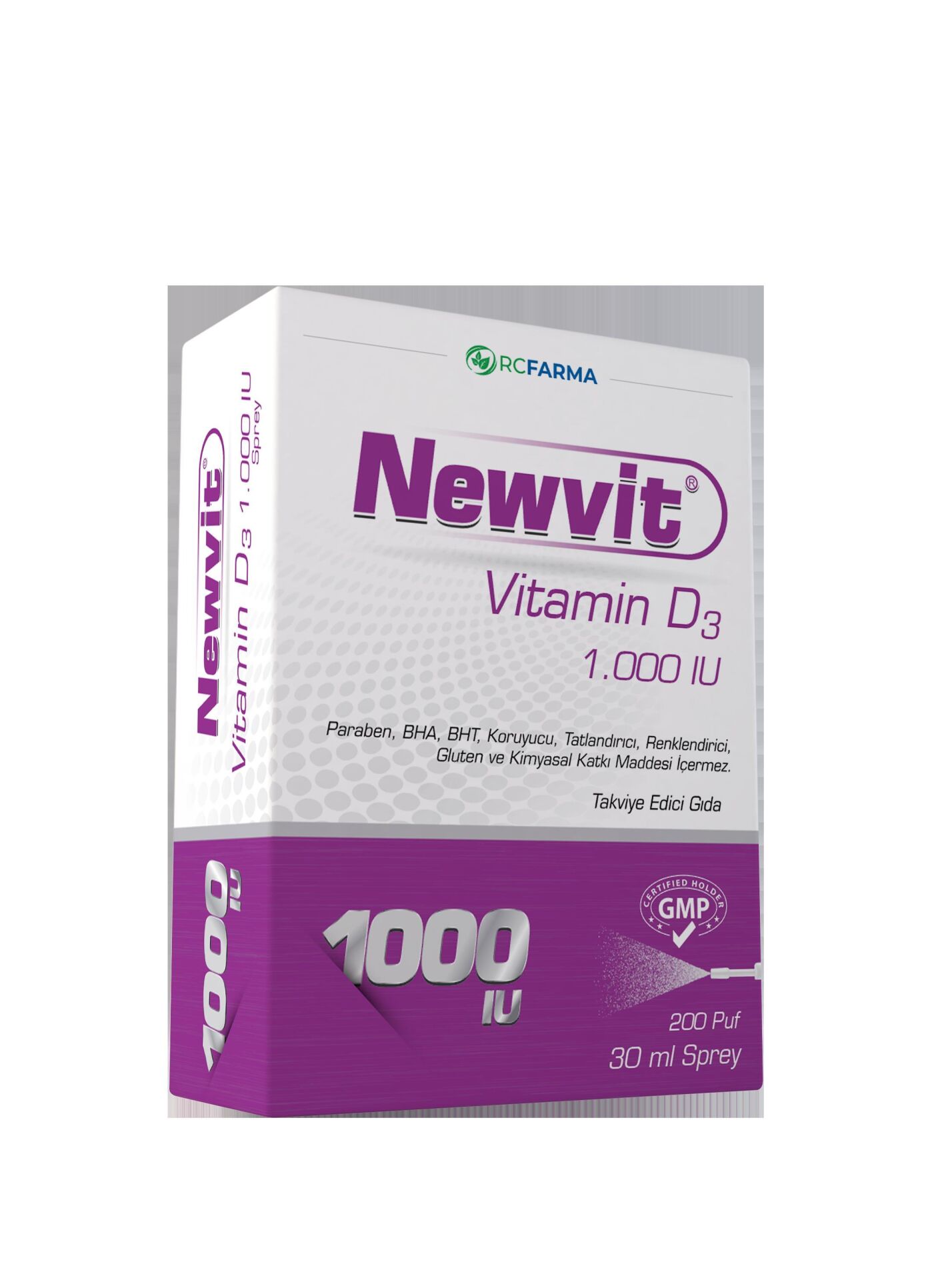 NEWVİT VİTAMİN D3 1000 İU 30 ML SPREY ( RCFARMA )