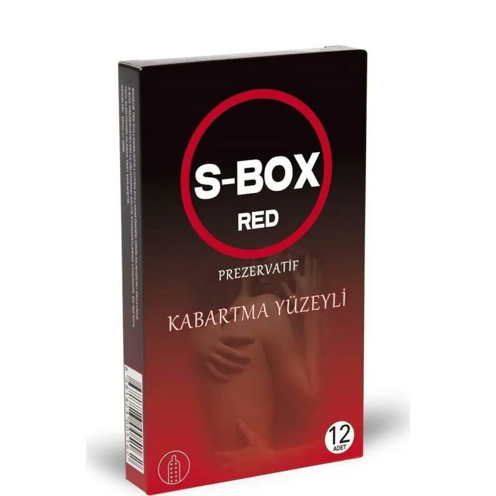 PREZERVATİF  S-BOX RED KABARTMA YÜZEYLİ