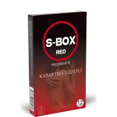 PREZERVATİF  S-BOX RED KABARTMA YÜZEYLİ