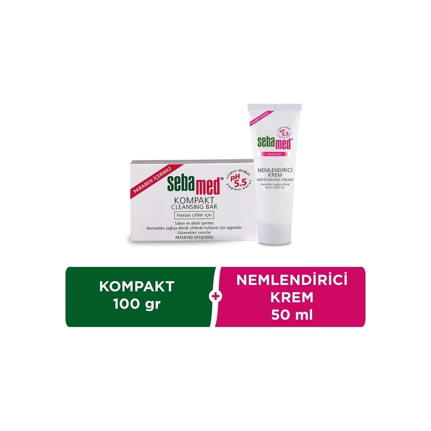 SEBAMED NEMLENDİRİCİ KREM 50 ML + KOMPAKT SABUN 100 GR AVANTAJLI SET