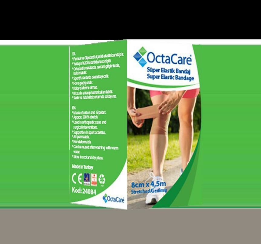 ELASTİK BANDAJ 8CM X 4,5 M  ( OCTACARE )