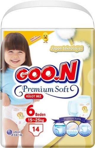 BEBEK BEZİ(GOON)KÜLOTSOFT BEDEN 6 16 ADET