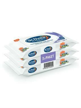 ISLAK MENDİL 3'LÜ 15 ADET HASSAS/SENSİTİVE  ANTİBAKTERİYEL   (ACTİVEX)