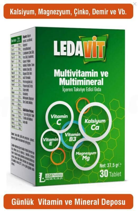 LEDAVİT MULTİVİTAMİN VE MULTİMİNERAL 30 KAPSÜL