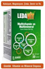 LEDAVİT MULTİVİTAMİN VE MULTİMİNERAL 30 KAPSÜL