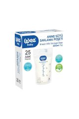 WEE BABY 889 ANNE SÜTÜ SAKLAMA POŞETİ 25 ADETLİ