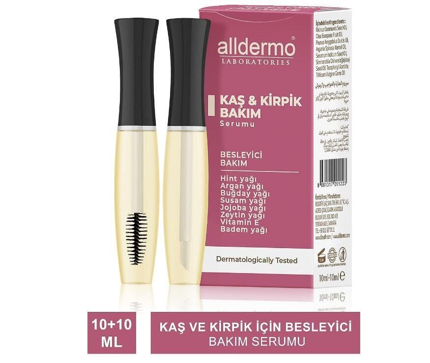 ALLDERMO 1223 KAŞ-KİRPİK BESLEYİCİ BAKIM SERUMU 10 ML +10 ML