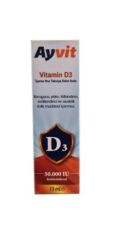DR.PRÜFER AYVİT VİTAMİN D3 TAKVİYE EDİCİ GIDA 50.000 IU 15 ML DAMLA