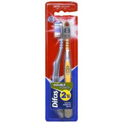 DİFAŞ DOUBLE POWER ORTA 2'Lİ DİŞ FIRÇASI