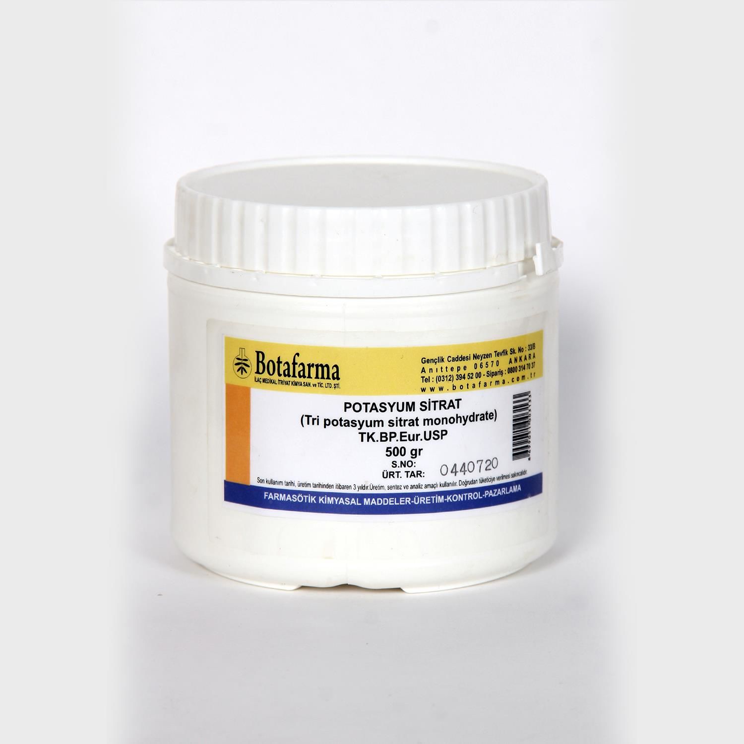 HAMMADDE - POTASYUM SITRAT 100G  ( BOTAFARMA )