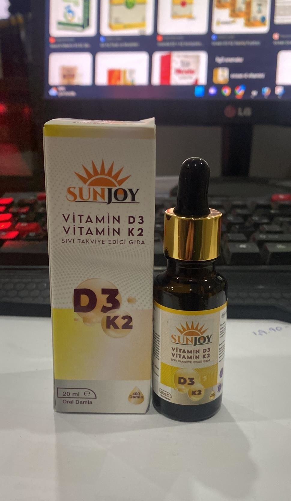 SUNJOY D3K2 20 ML TAKVİYE EDİCİ DAMLA ( GÜNEY )