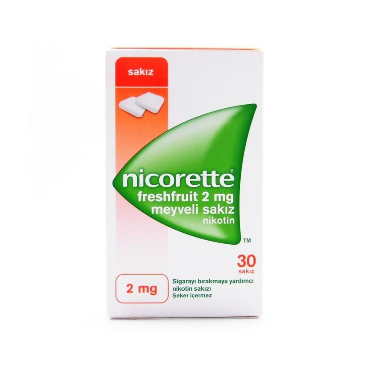 NİCORETTE 2 MG MEYVELİ NİKOTİN SAKIZ