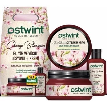 OSTWİNT 300 ML KREM + 100 ML LOSYON  SET ( KİRAZ ÇİÇEĞİ )