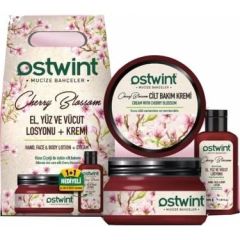 OSTWİNT 300 ML KREM + 100 ML LOSYON  SET ( KİRAZ ÇİÇEĞİ )