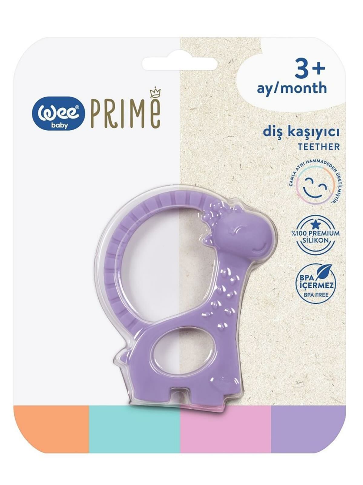 Wee Baby 928 Diş Kaşıyıcı Prime Silikon 3+ Ay - Mavi