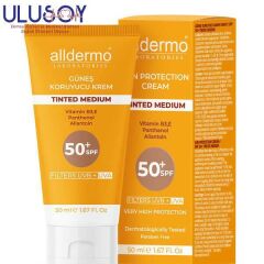 ALLDERMO 1070 SPF 50 TINTED MEDIUM GÜNEŞ KREMİ 50 ML