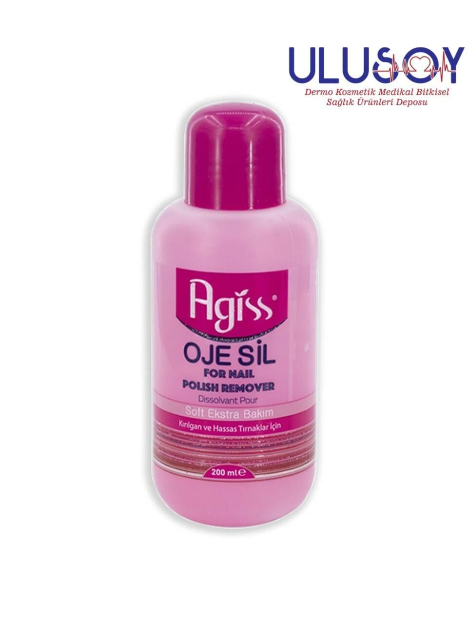 ASETON AGİSS OJE SİL 200 ML KIRILGAN VE HASSAS