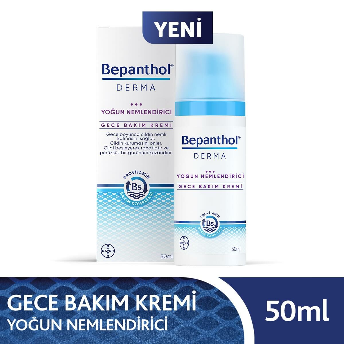 BEPANTHOL DERMA YOGUN NEMLENDIRICI GECE BAKIM KREM 50 ML