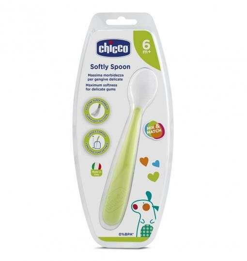 CHİCCO 079 YUMUŞAK SİLİKON KAŞIK 6 AY+ YEŞİL