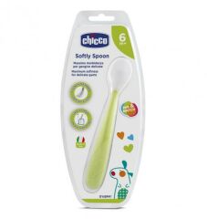 CHİCCO 079 YUMUŞAK SİLİKON KAŞIK 6 AY+ YEŞİL